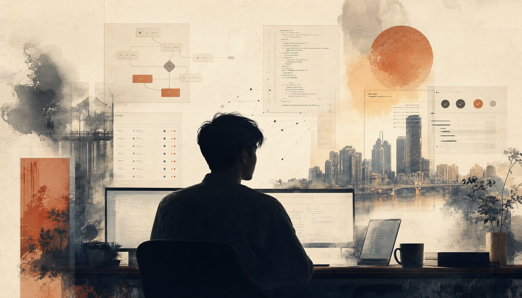 Abstract operator workspace for AI product and agentic coding work